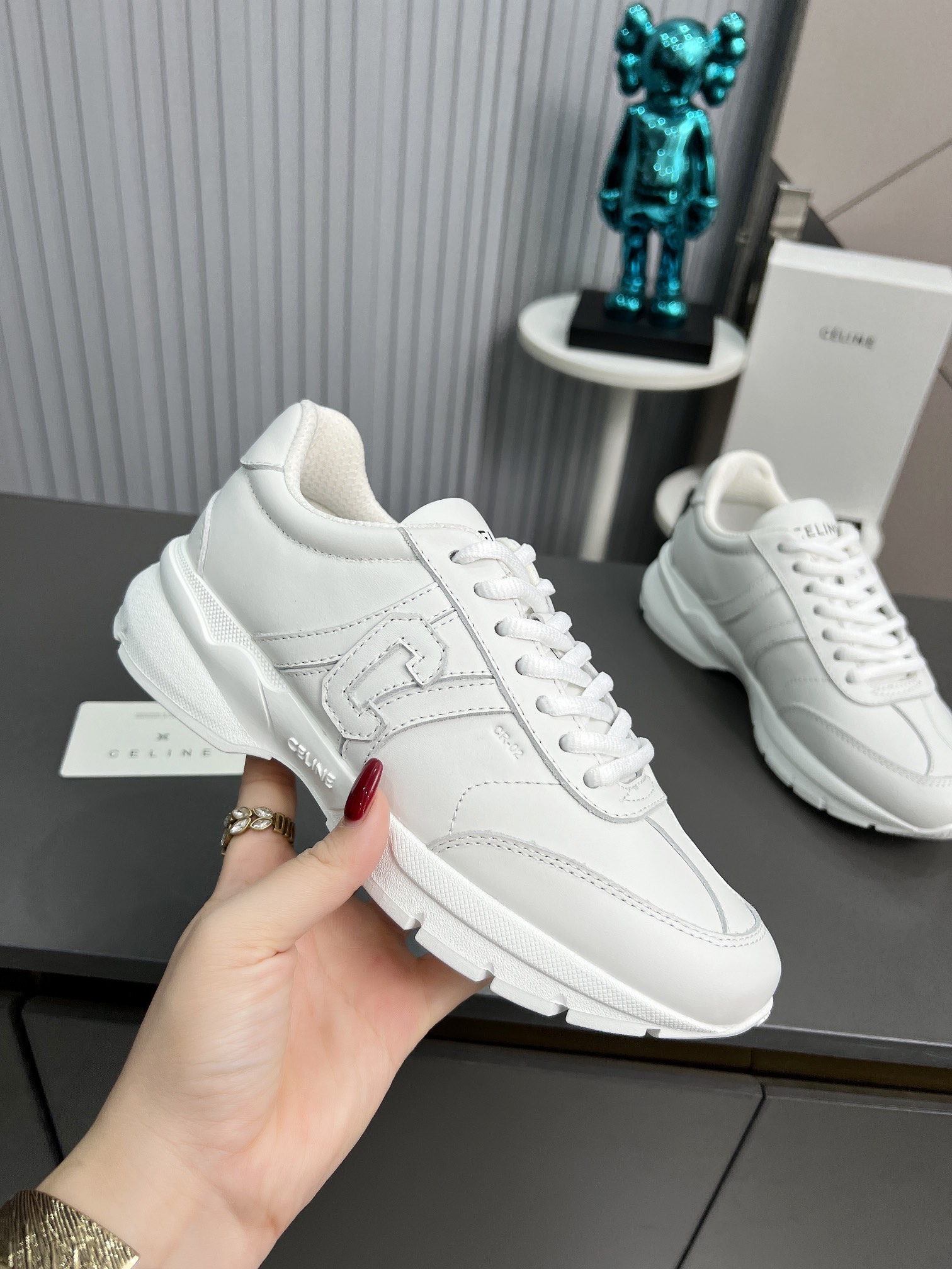 Celine Chunky Dad Sneakers White
