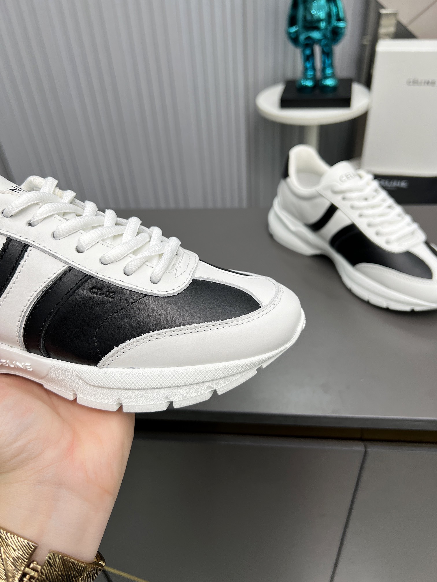 Celine Chunky Dad Sneakers White/Black