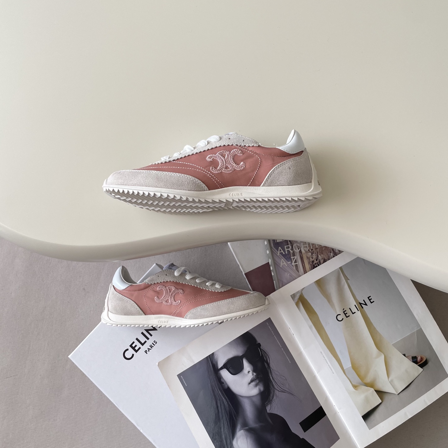 Celine Racer Triomphe Sneakers Pink