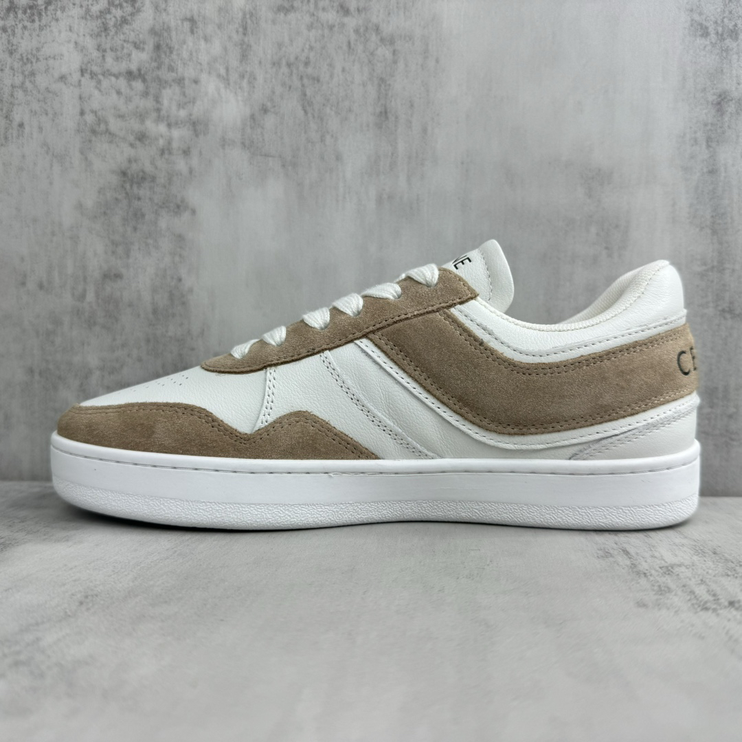Celine Trainer Skate Sneakers White/Tan