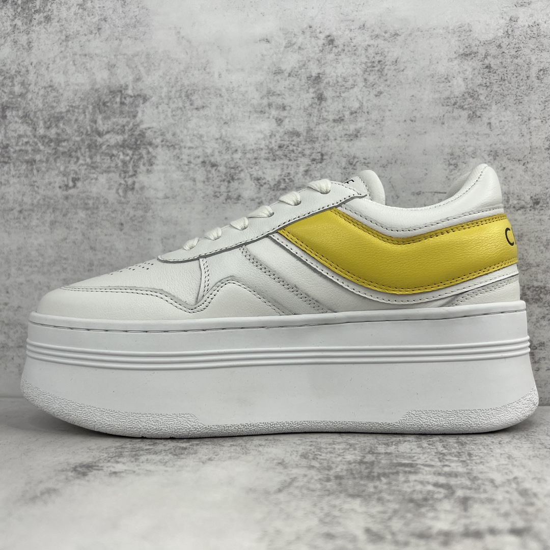 Celine Platform Sneakers White Yellow