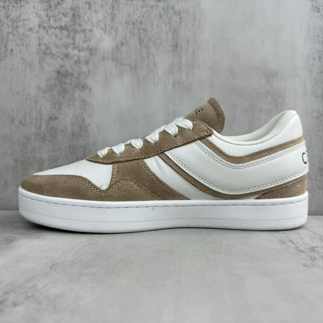 Celine Trainer Skate Sneakers White/Tan