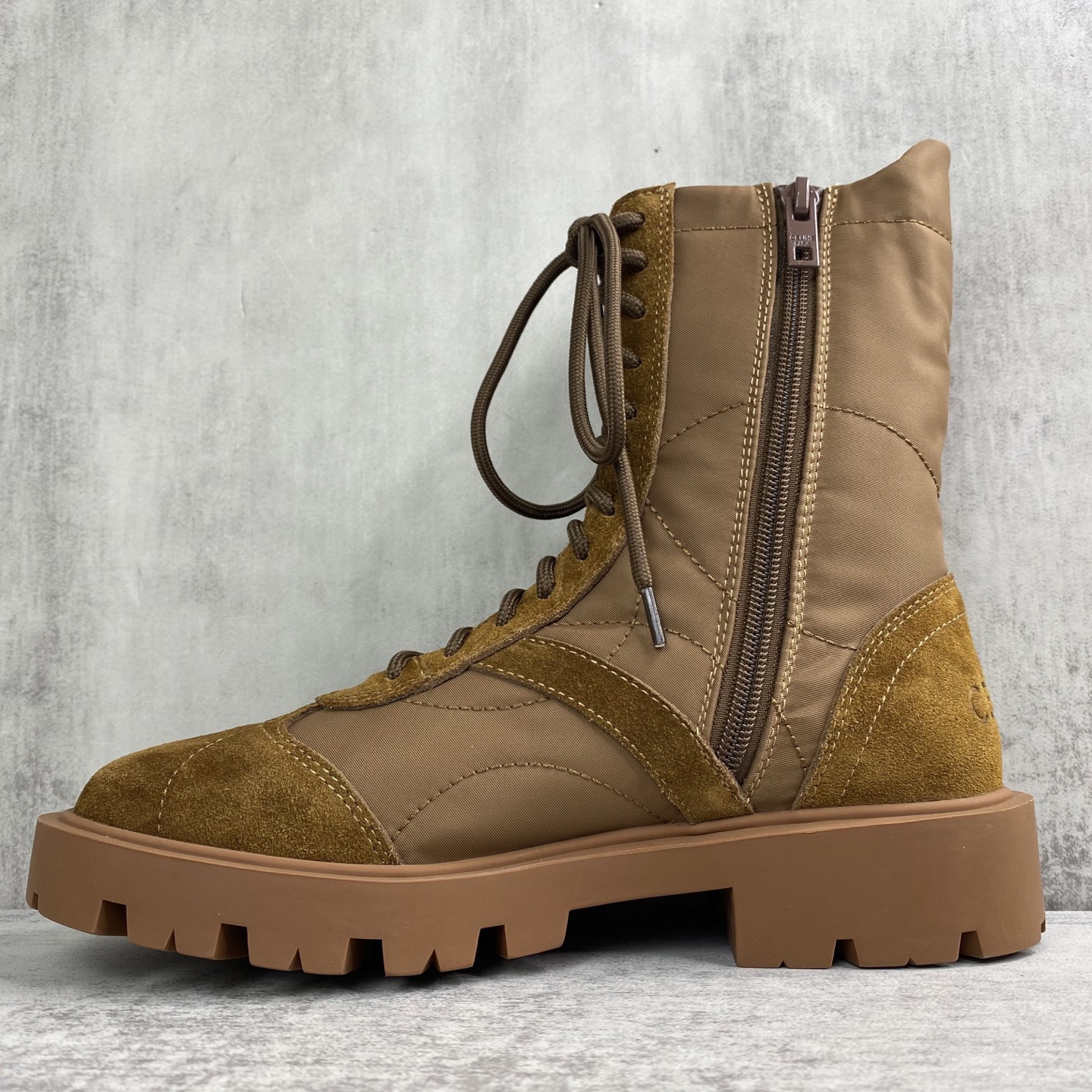 Celine Retro Lace-Up Boots Brown