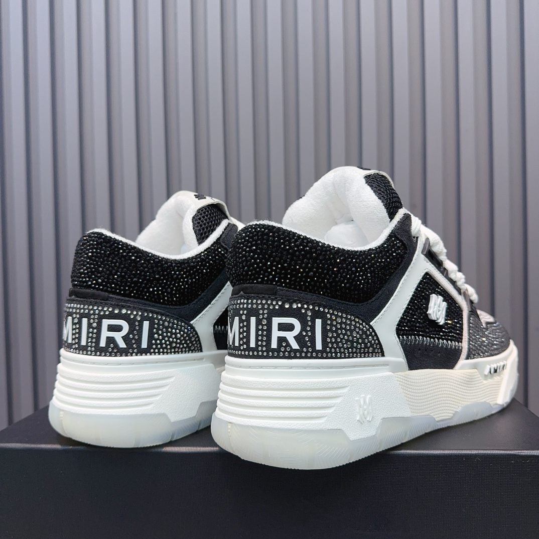 AMIRI Crystal Low-Top Sneakers Black/White