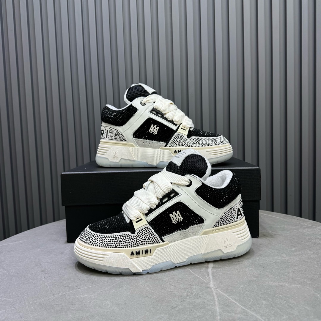 AMIRI Crystal Low-Top Sneakers Black/White