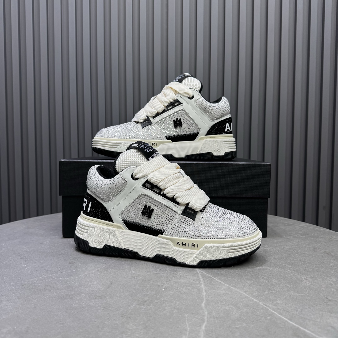 AMIRI Crystal Low Sneakers White/Black