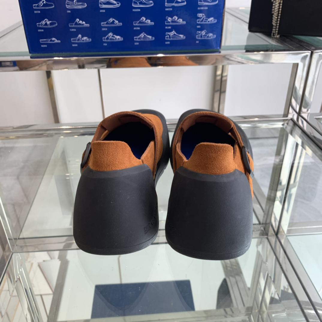 Birkenstock Suede Clog Loafers Brown