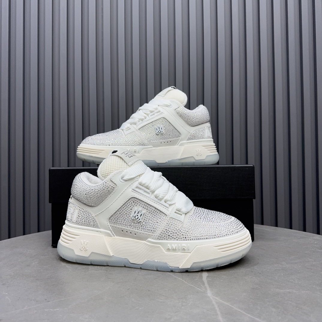 AMIRI Crystal Low-Top Sneakers White