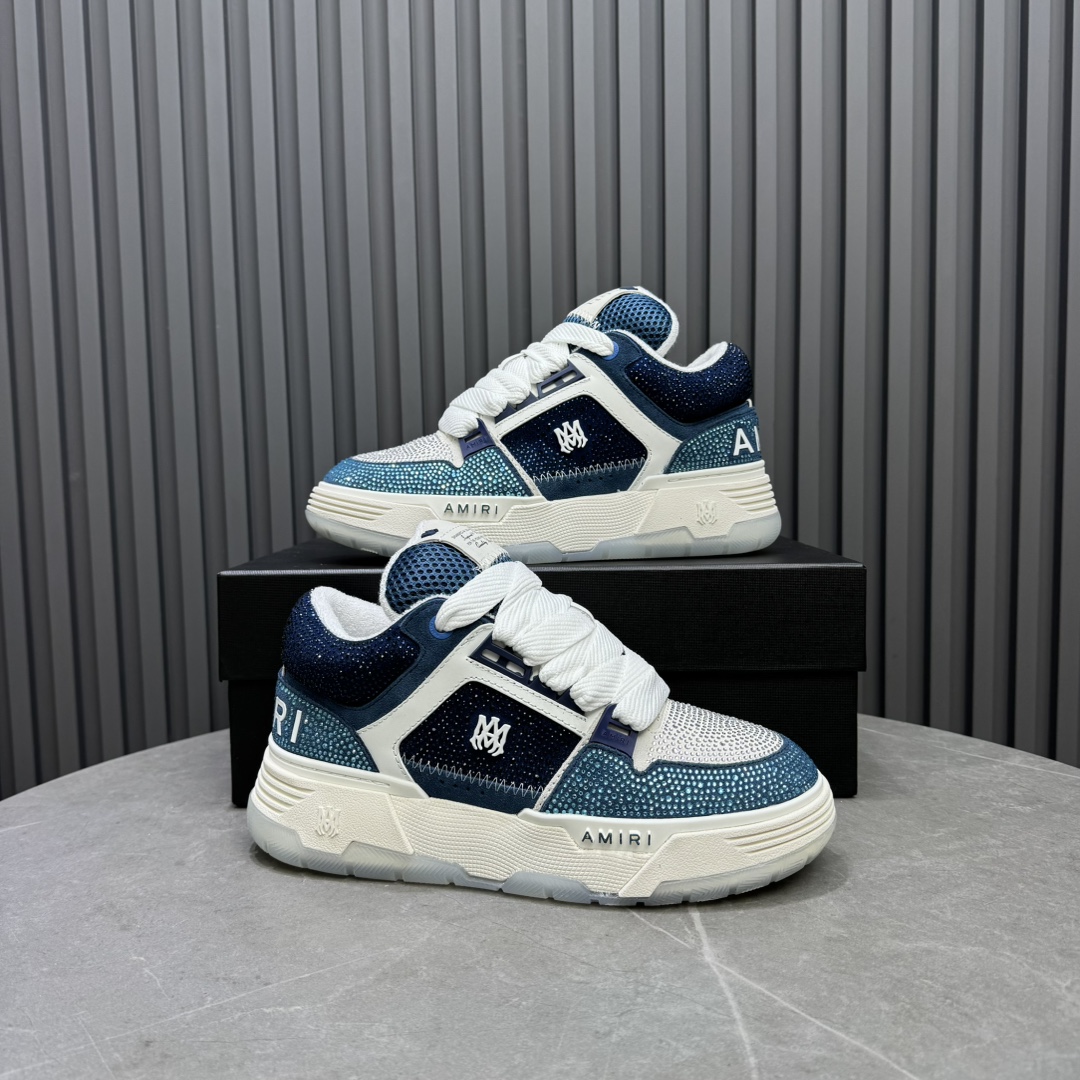 AMIRI Crystal Low-Top Sneakers Blue