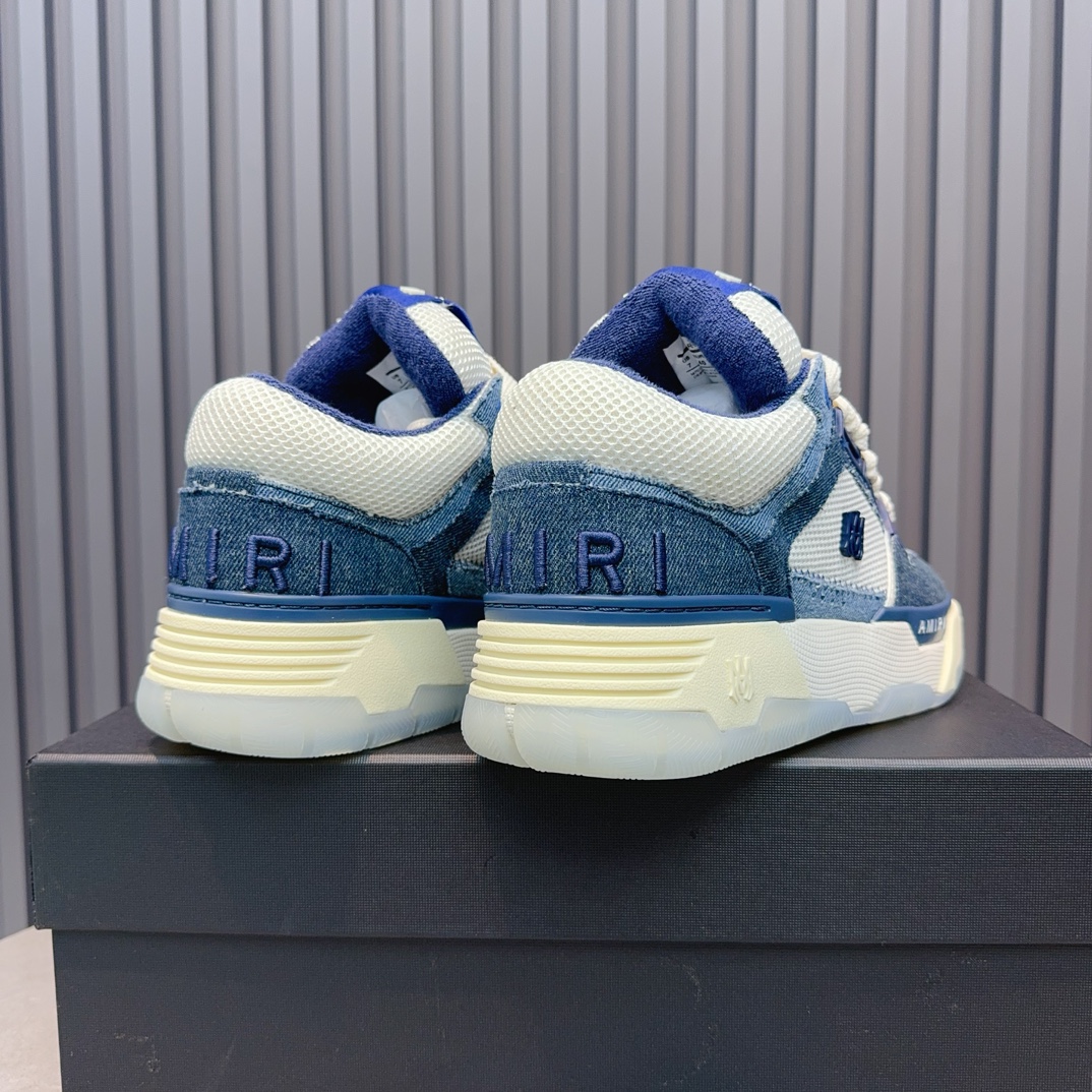 AMIRI Denim Low-Top Sneakers Blue/White