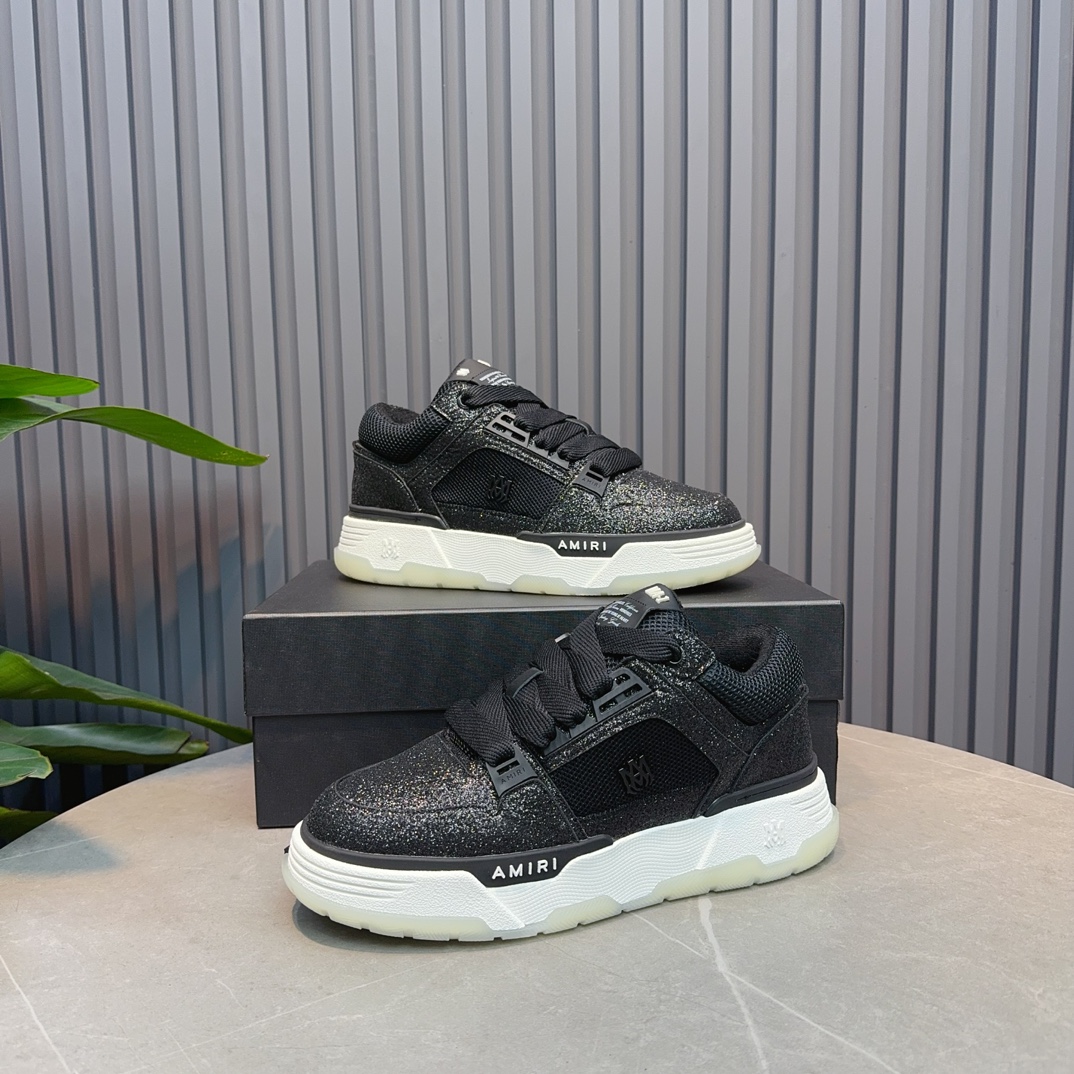AMIRI Glitter Low-Top Sneakers Black
