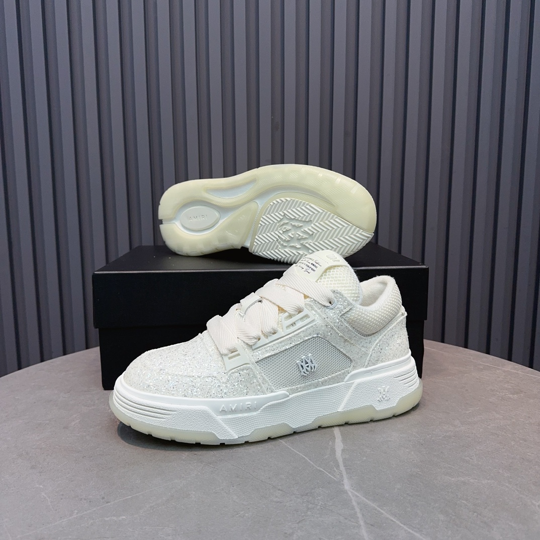AMIRI Glitter Low Sneakers White