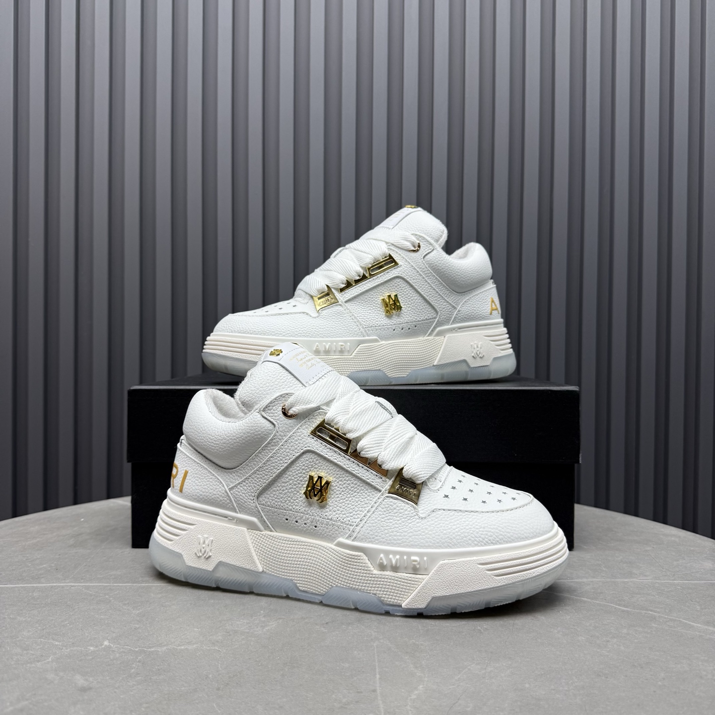 Amiri Leather Low-Top Sneakers White