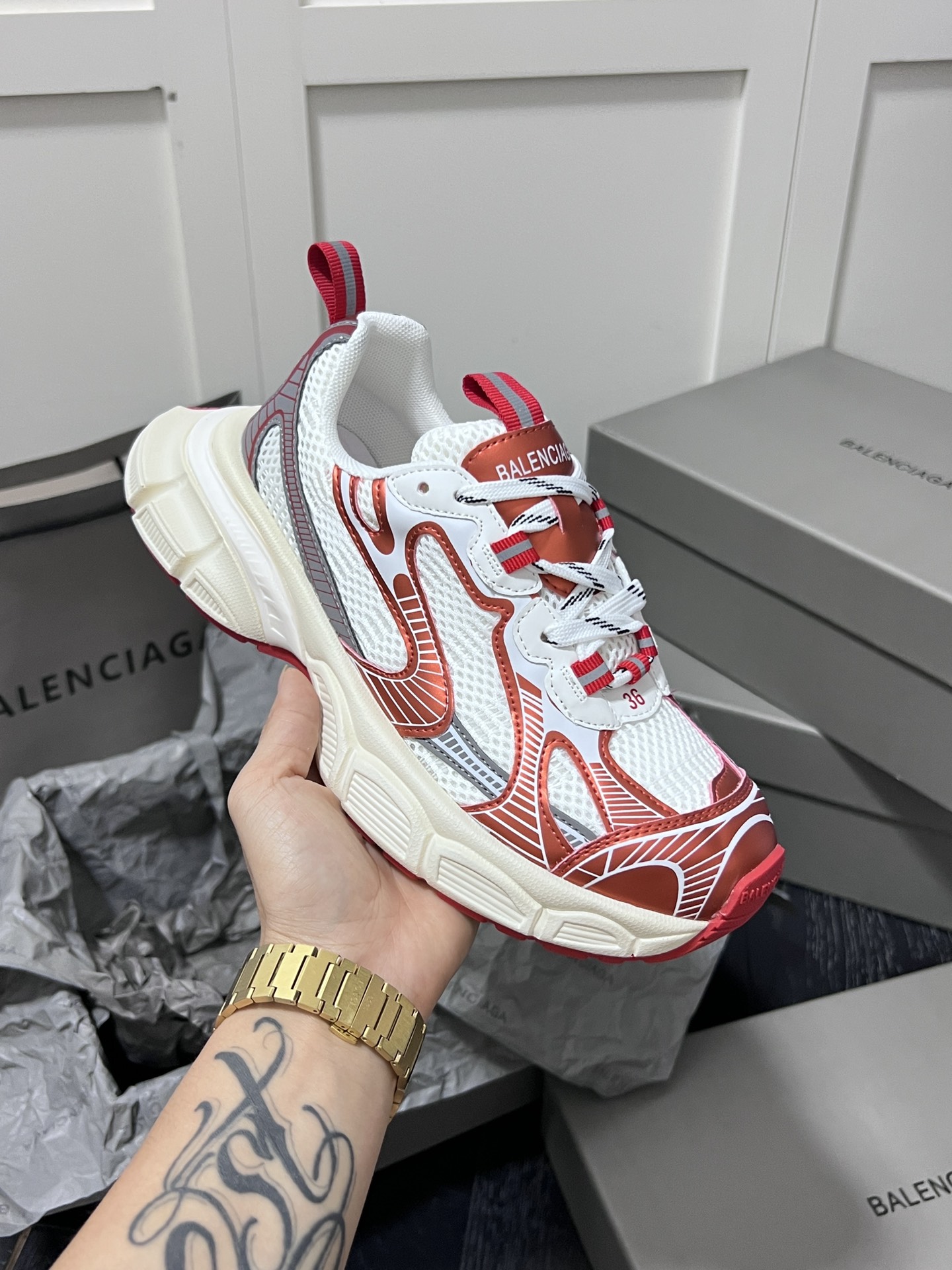 Balenciaga Chunky Sneakers Red