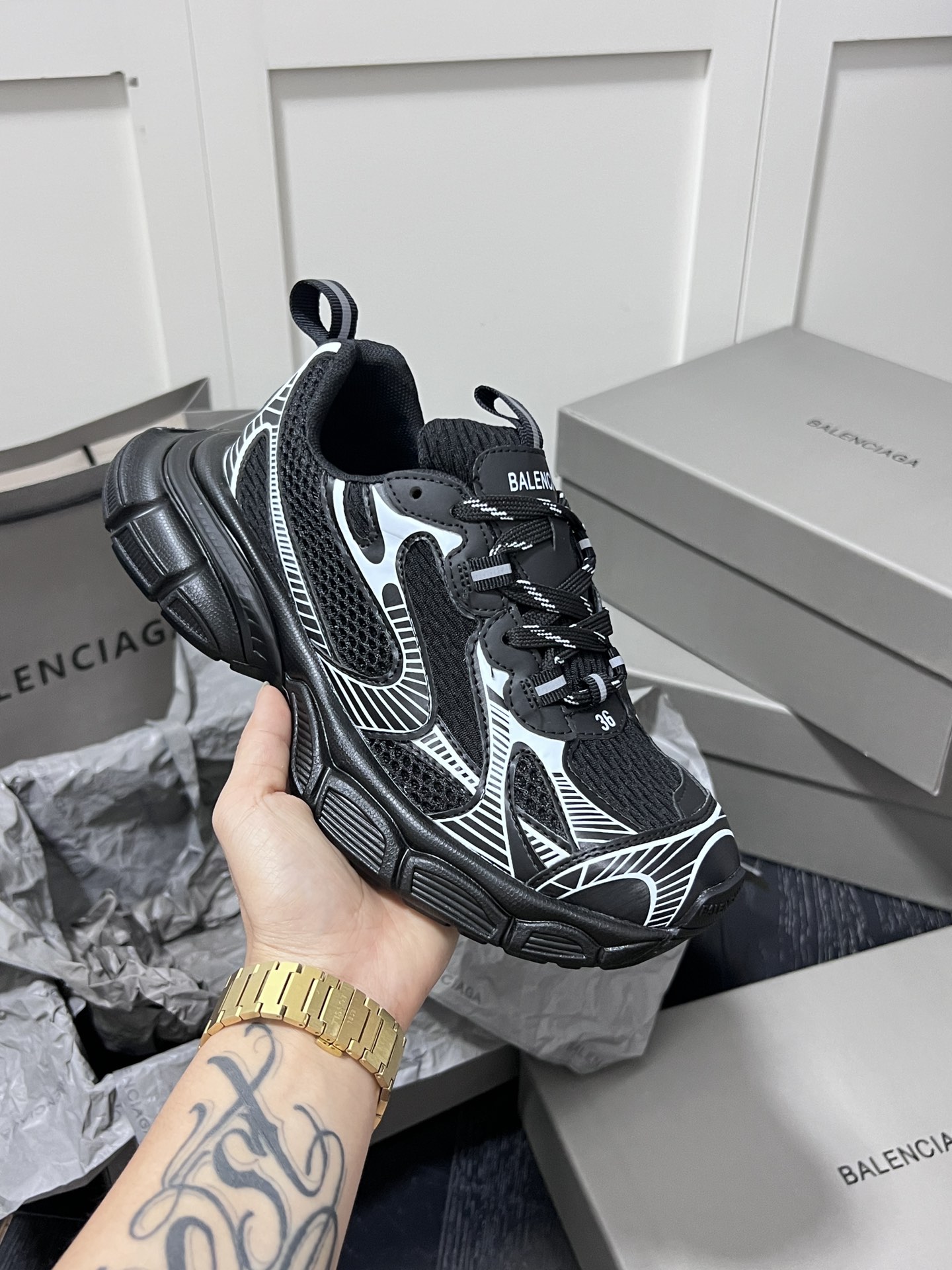 Balenciaga Chunky Dad Sneakers Black