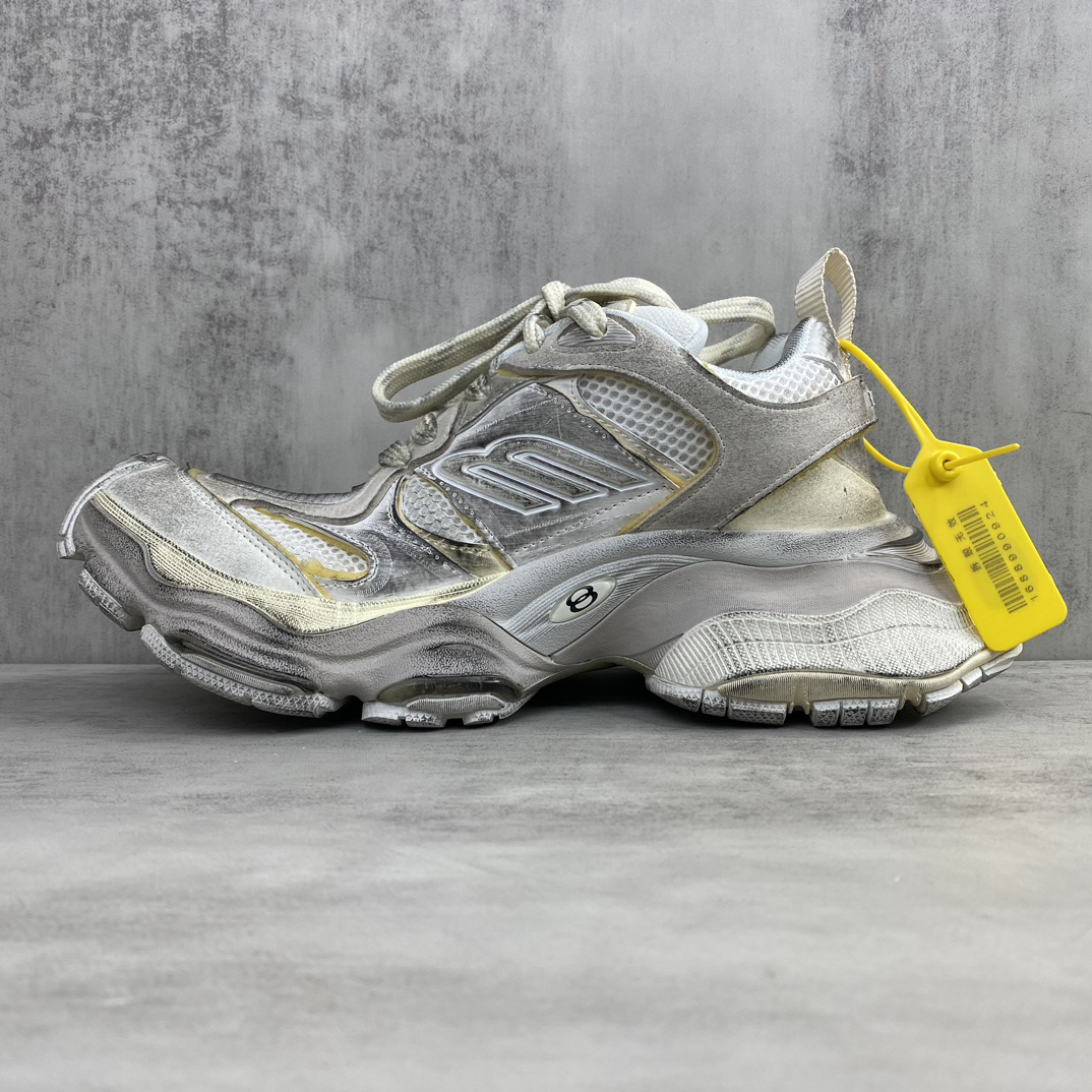 Balenciaga Cargo Sneaker White Yellow Silver