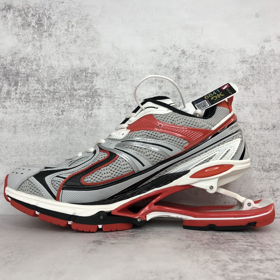 Balenciaga X-Pander Runner Sneakers Gray Red