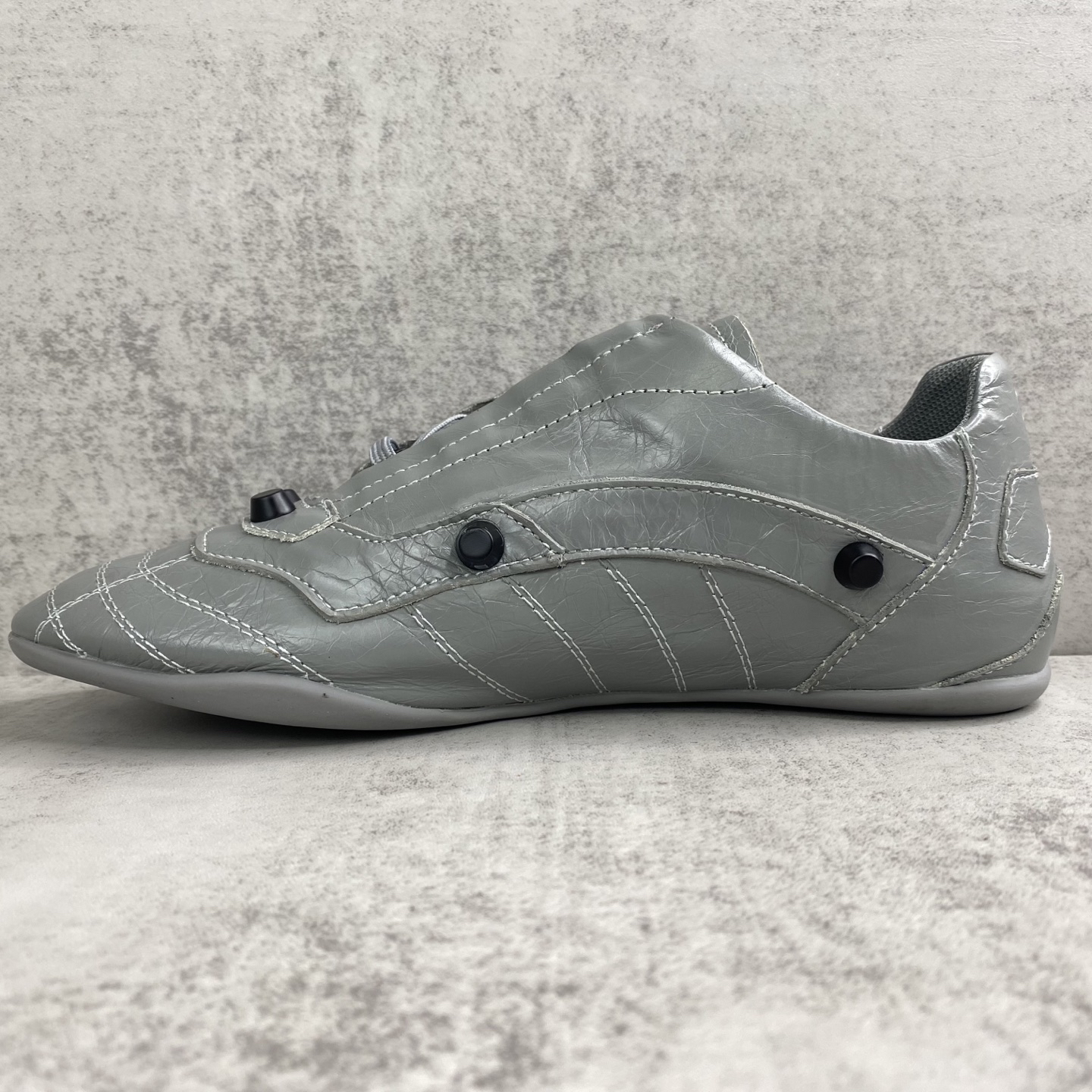 Balenciaga Punk Lace-Up Loafers Grey