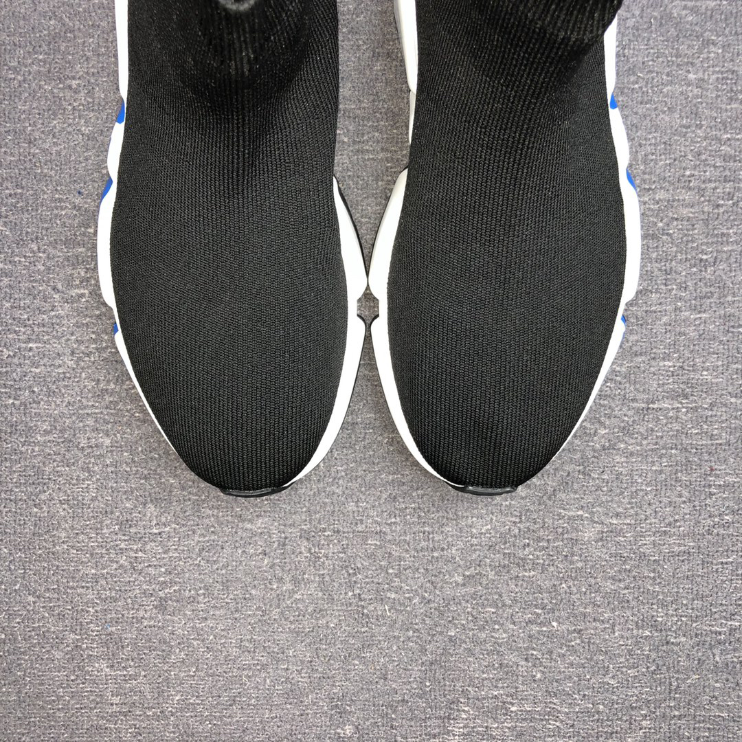 Balenciaga Speed Trainer Sock Sneaker Black/White/Blue