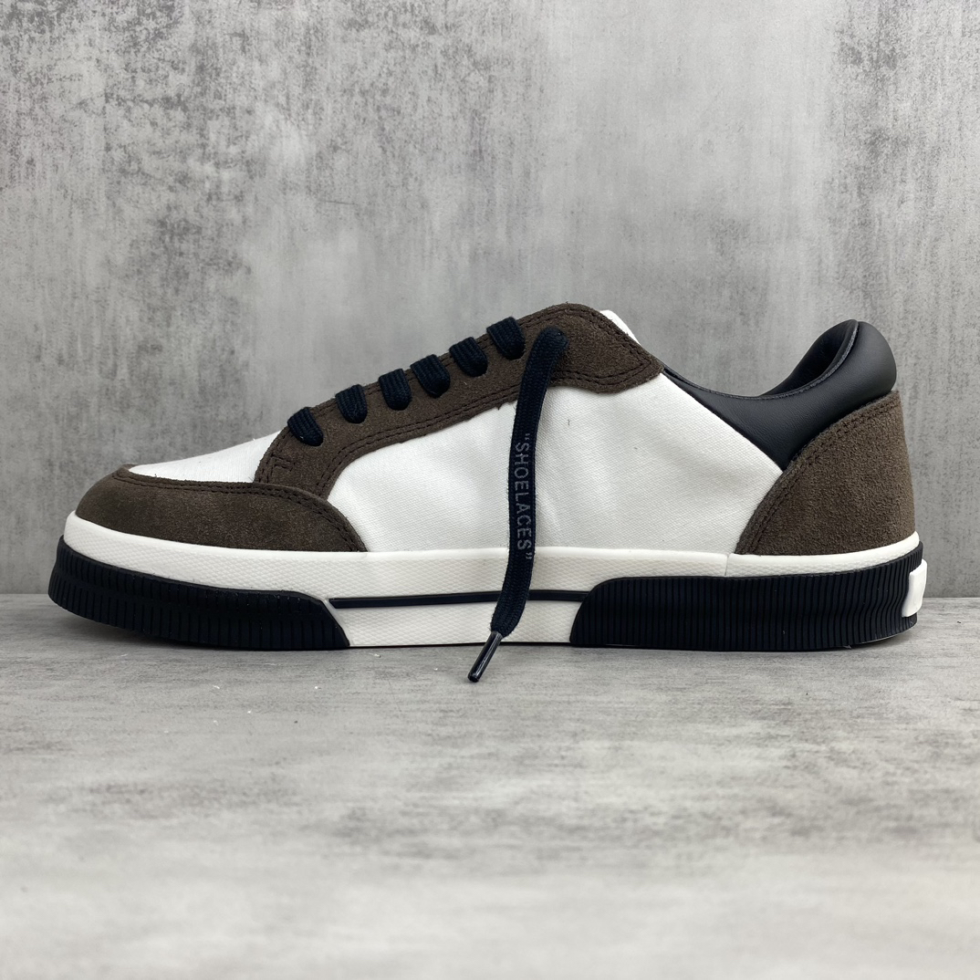 Off-White Low Vulcanized Canvas Sneakers White/Brown/Black