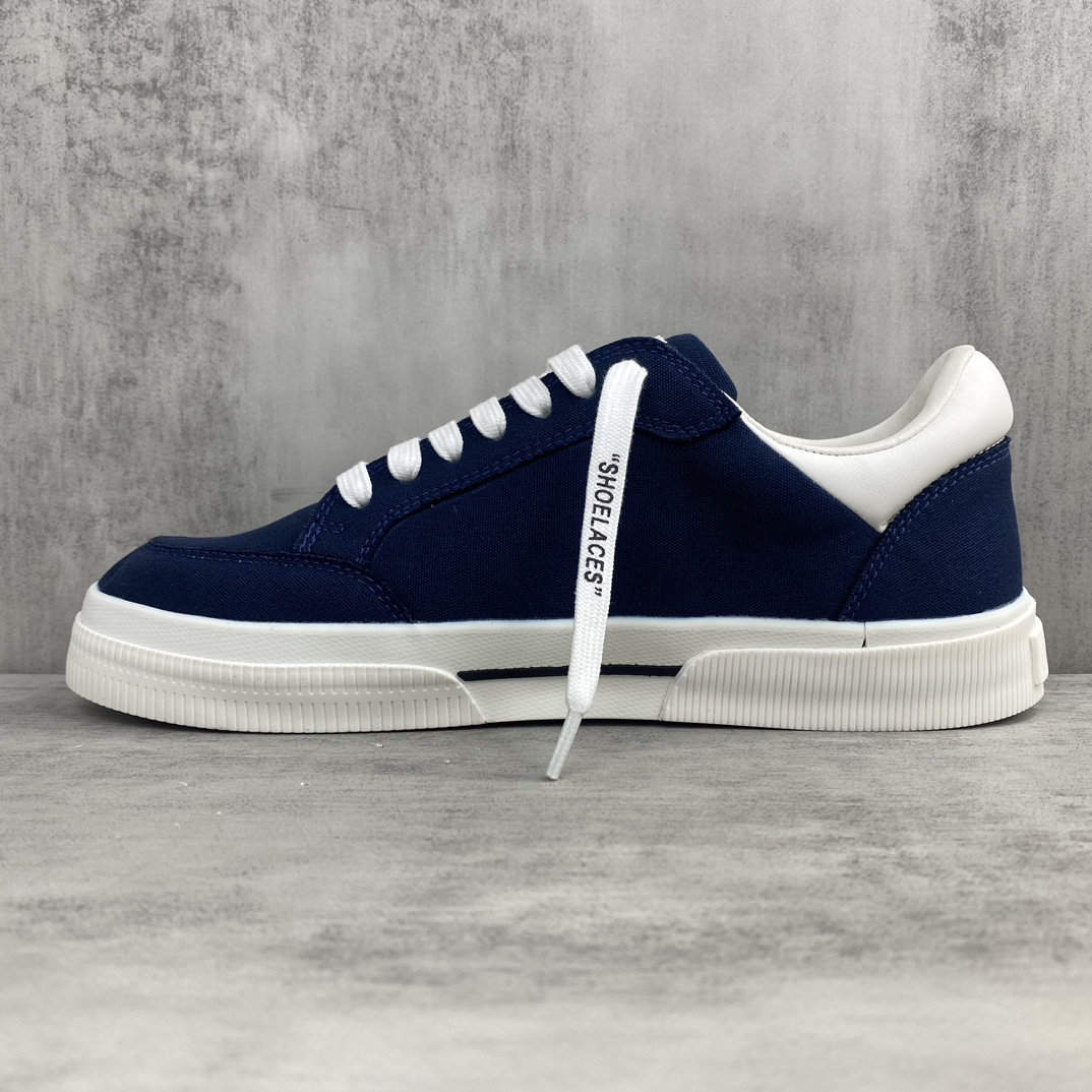 Off-White Low Vulcanized Canvas Sneakers Navy