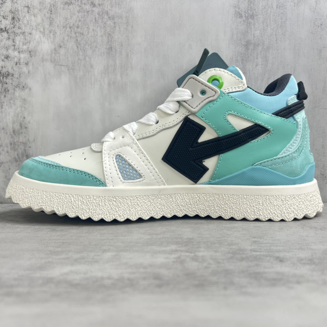 Off-White Low-Top Sneakers Teal/White