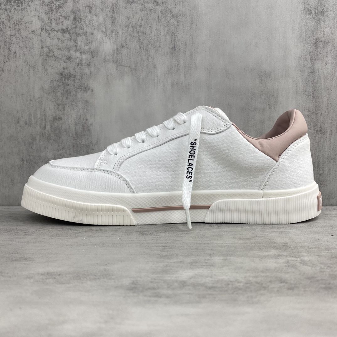 Off-White Low Vulcanized Canvas Sneakers White/Pink