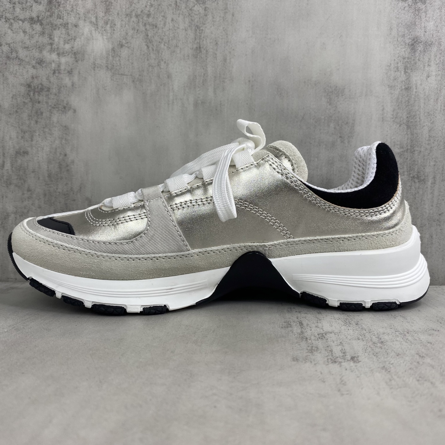Chanel Casual Sport Sneakers Silver