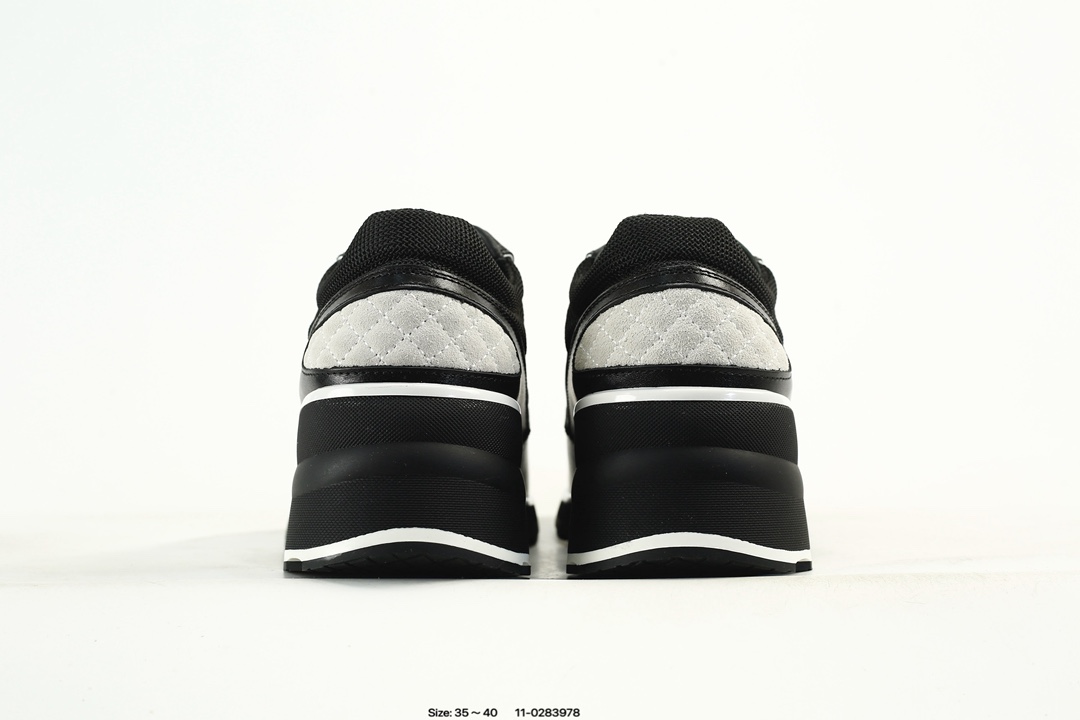 Chanel Calfskin Lace-Up Sneakers Black