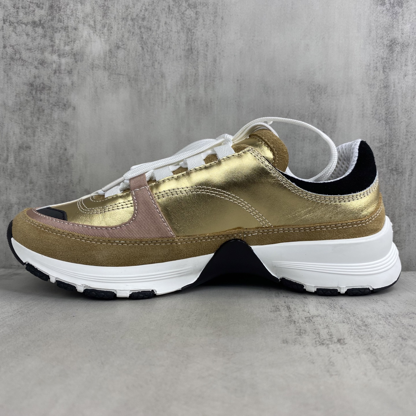 Chanel CC Runner Sneakers Gold