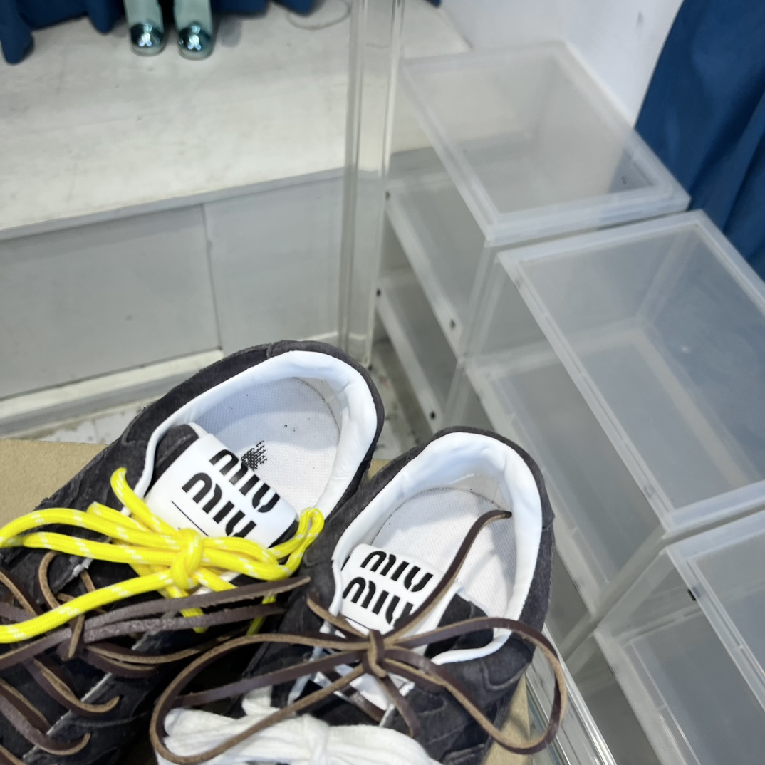Miu Miu x New Balance 530 Sneakers Dark Gray