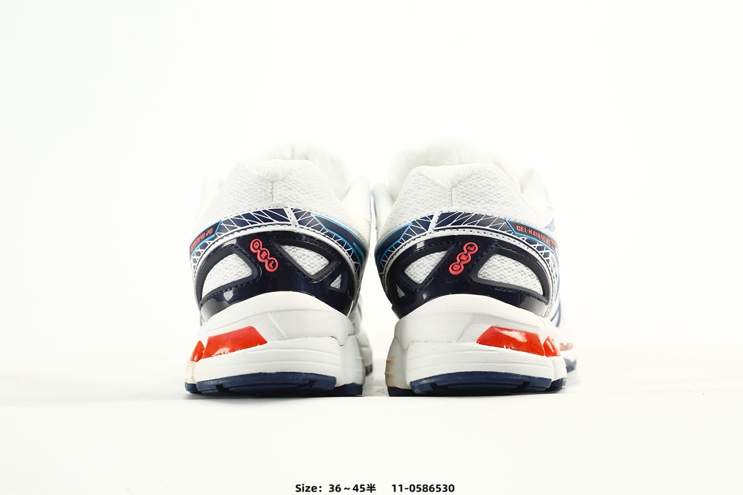 Asics Gel-Kayano 20 Low Top Running Shoes White Blue Red