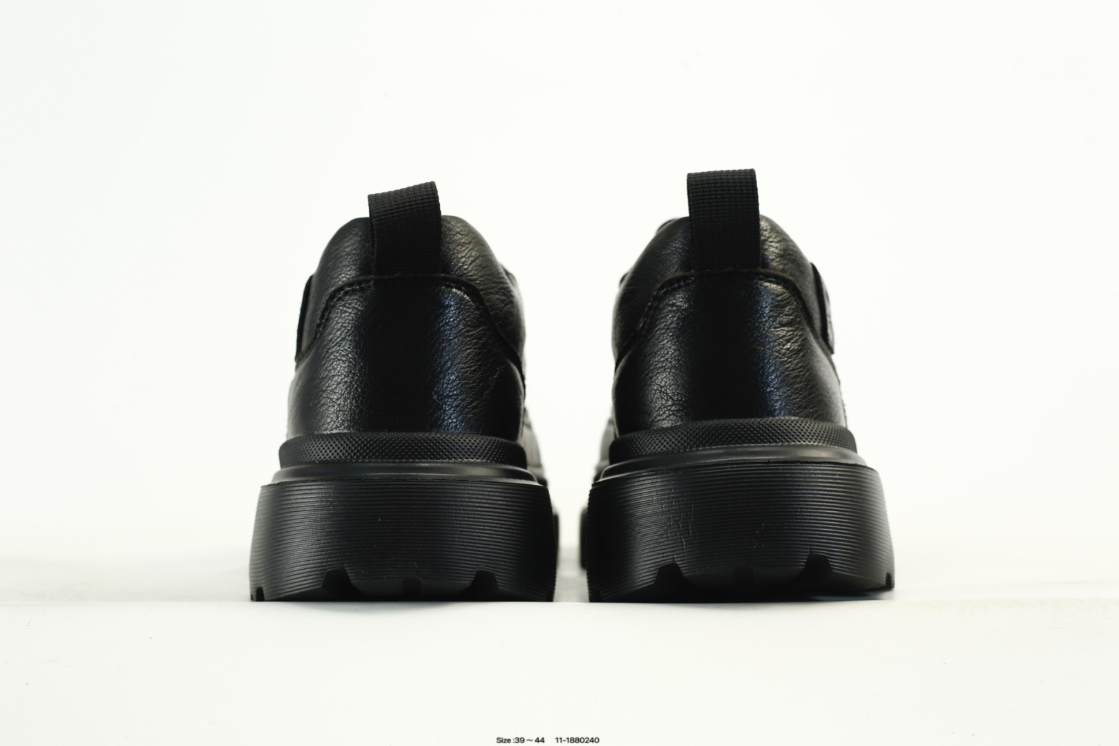 ECCO Platform Leather Sneakers Black
