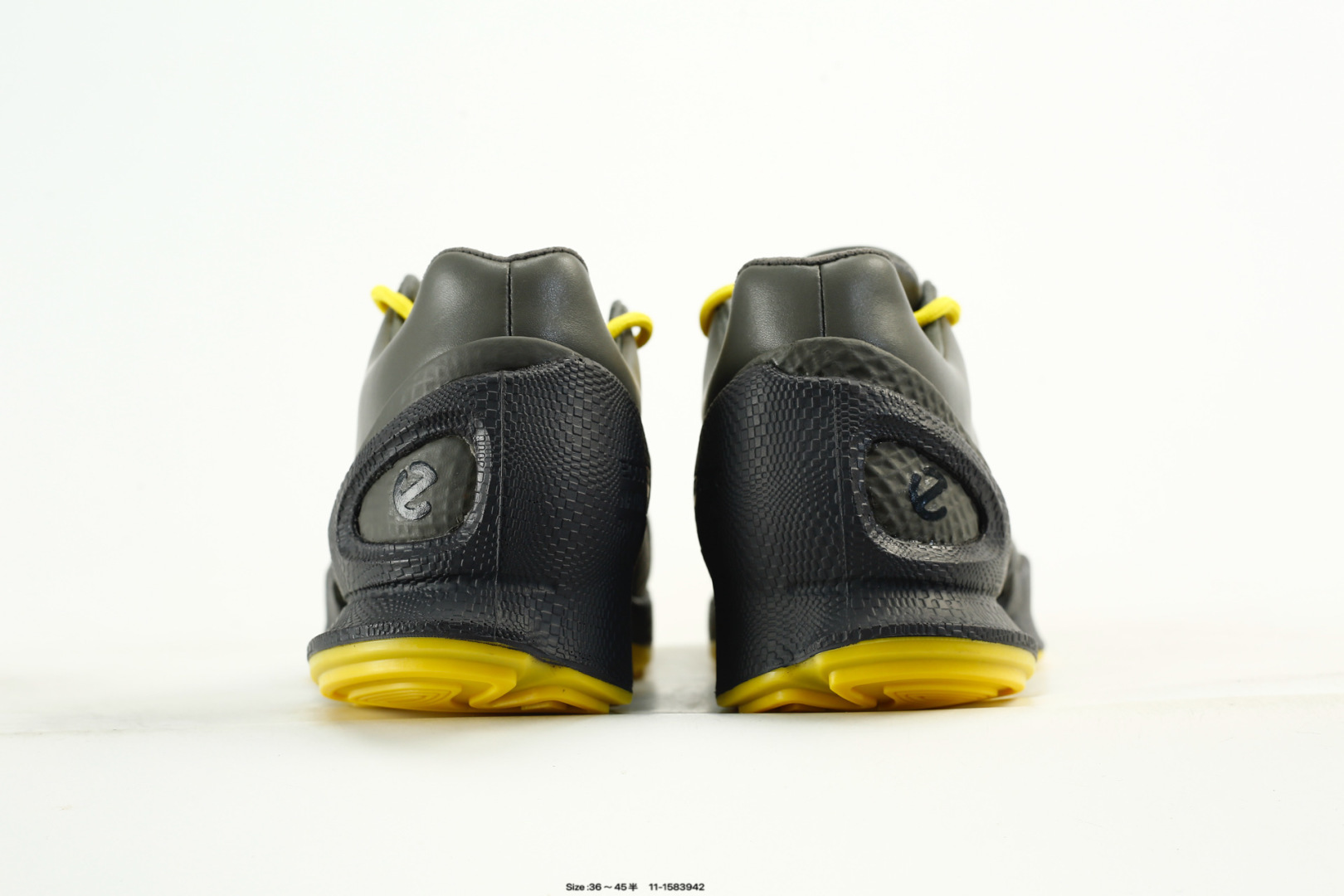 ECCO Biom Leather Sneakers Gray/Yellow