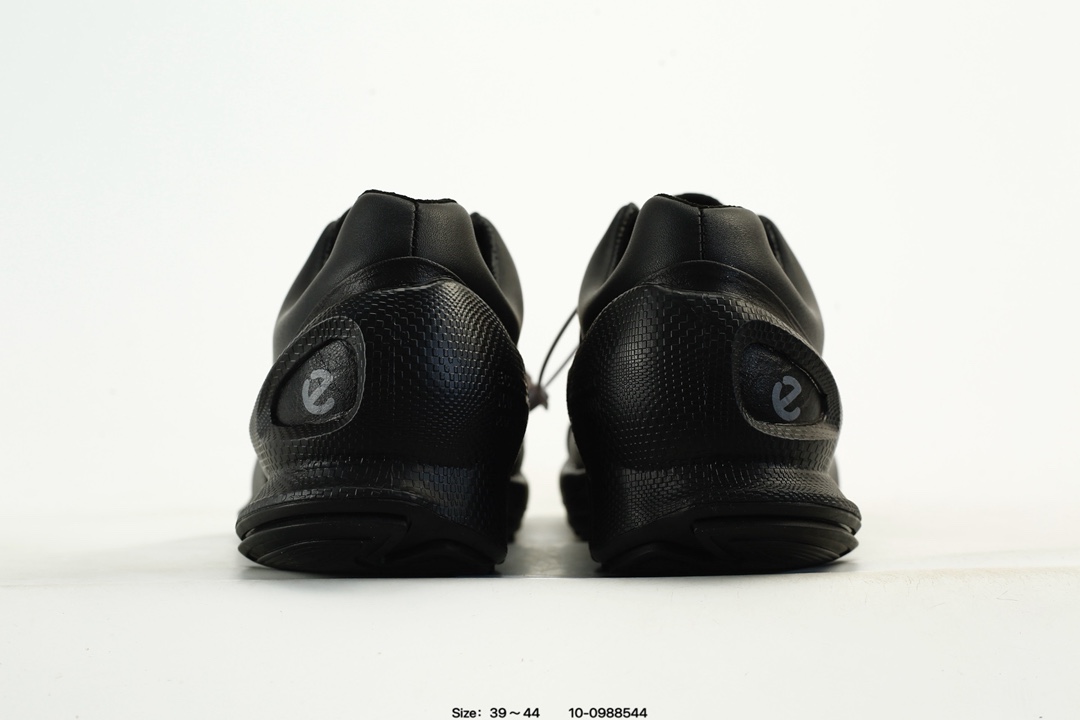 ECCO Breathable Leather Sneakers Black