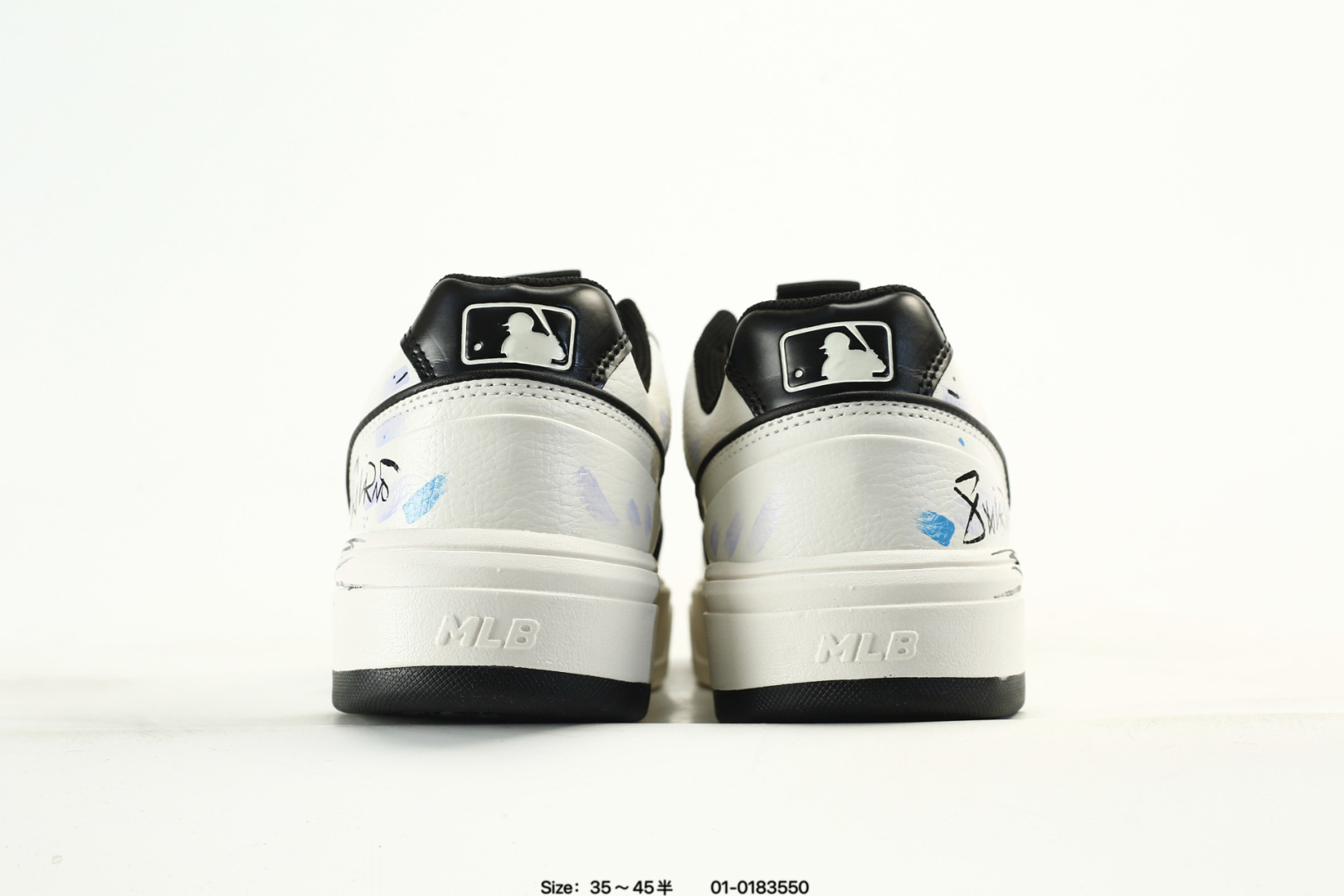 MLB Chunky Liner PU Low-Top Sneakers White/Black