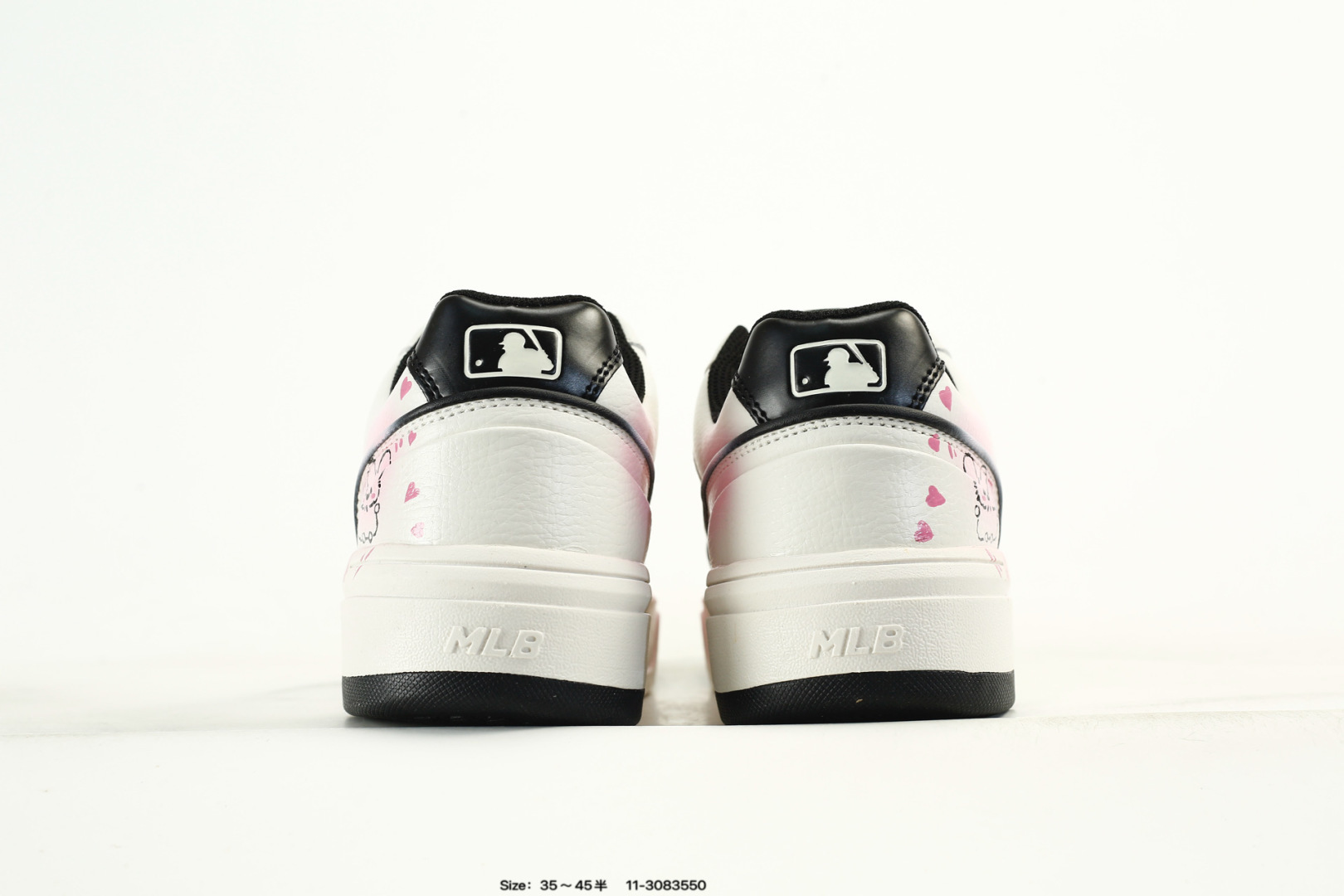 MLB Chunky Liner PU DIY Sneakers White Pink