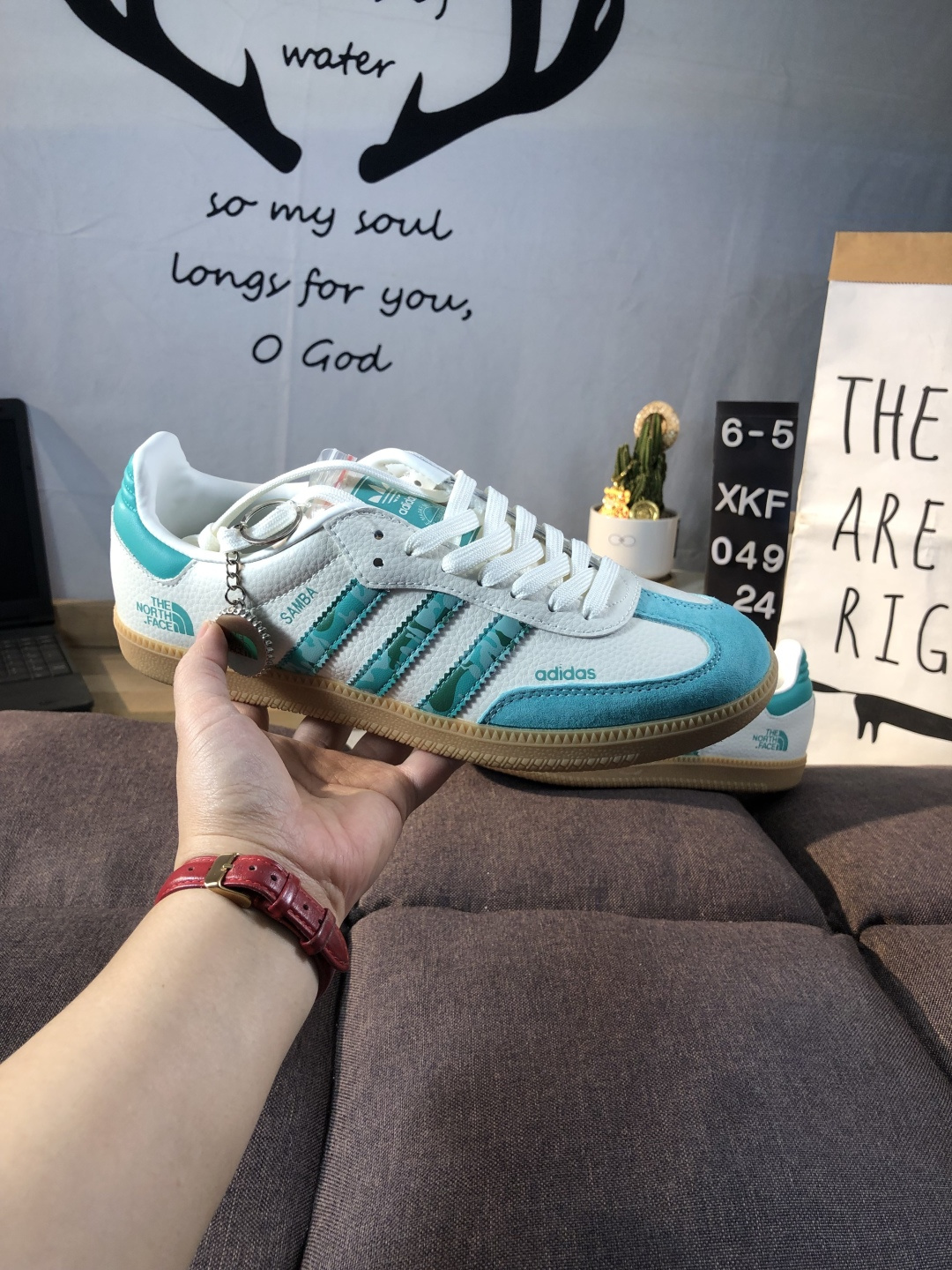 Adidas Samba OG Low Sneakers White/Teal