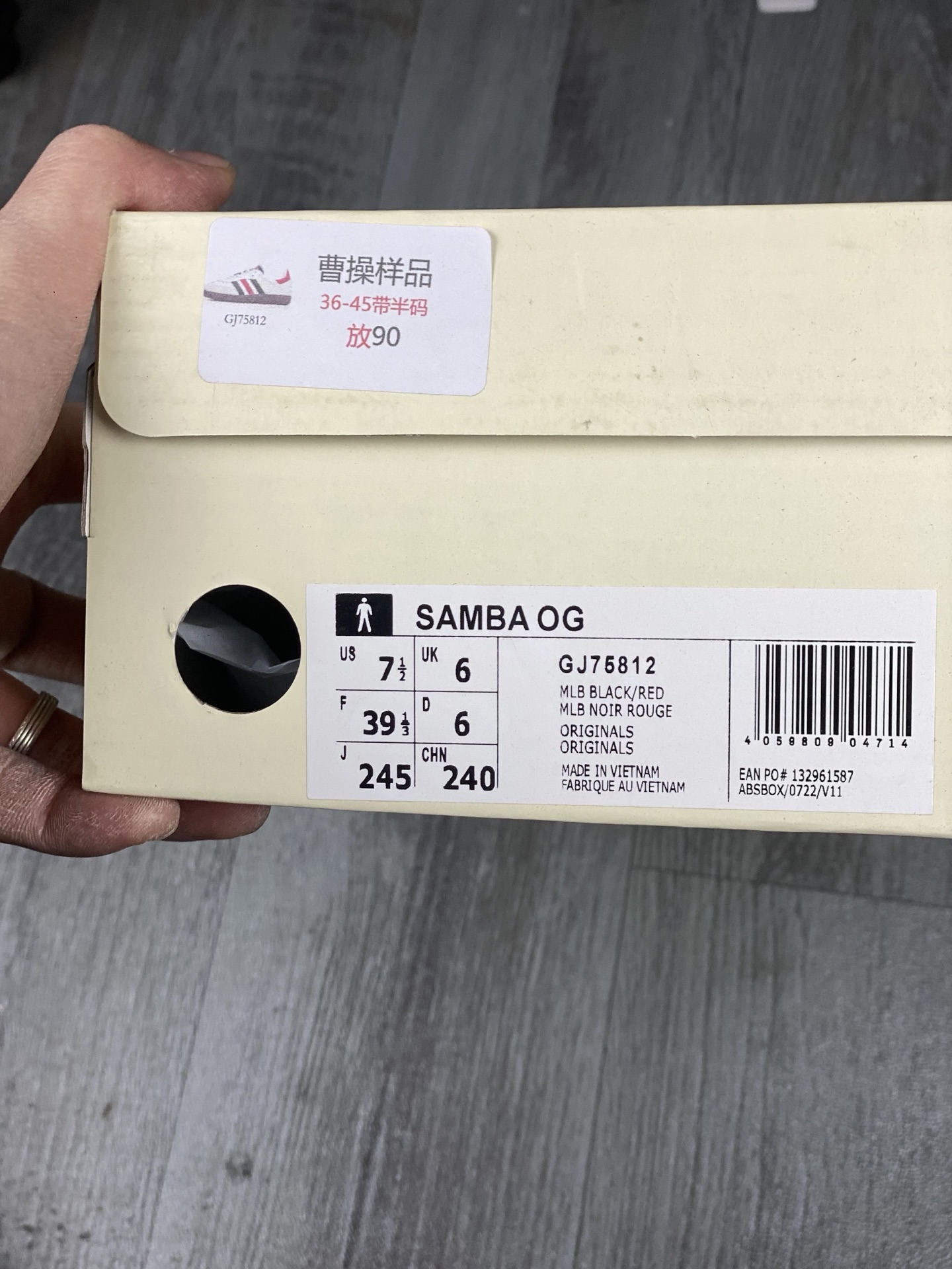 Adidas Samba OG Low Sneakers White/Navy/Red