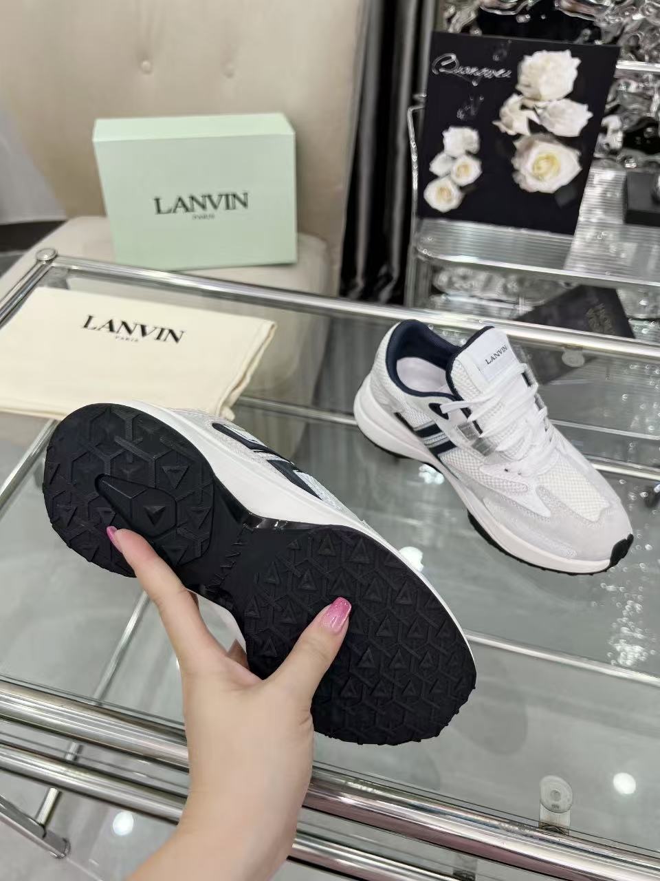 Lanvin Clay Runner Sneakers White