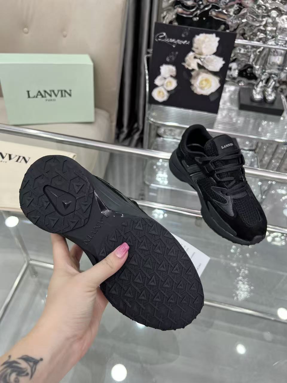 Lanvin Curb Runner Sneakers Multicolor