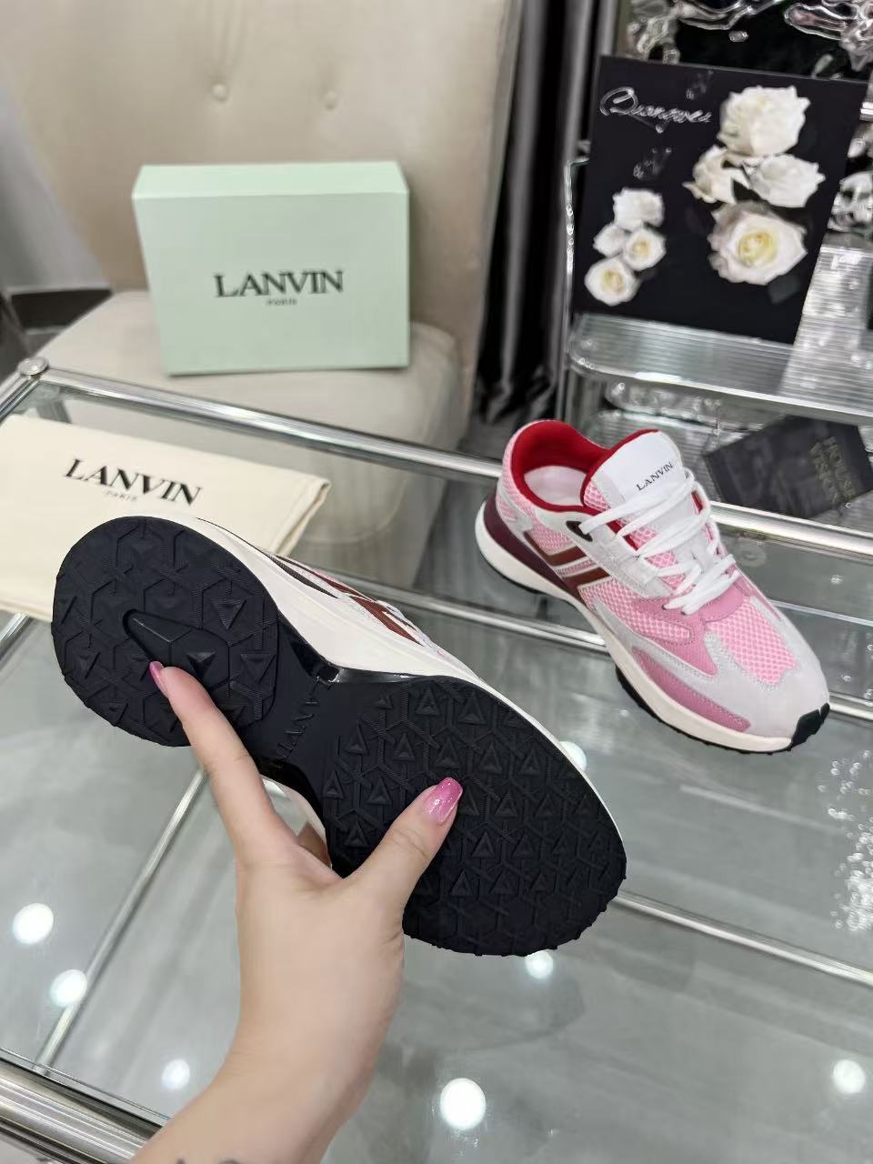 Lanvin Clay Runner Sneaker Pink