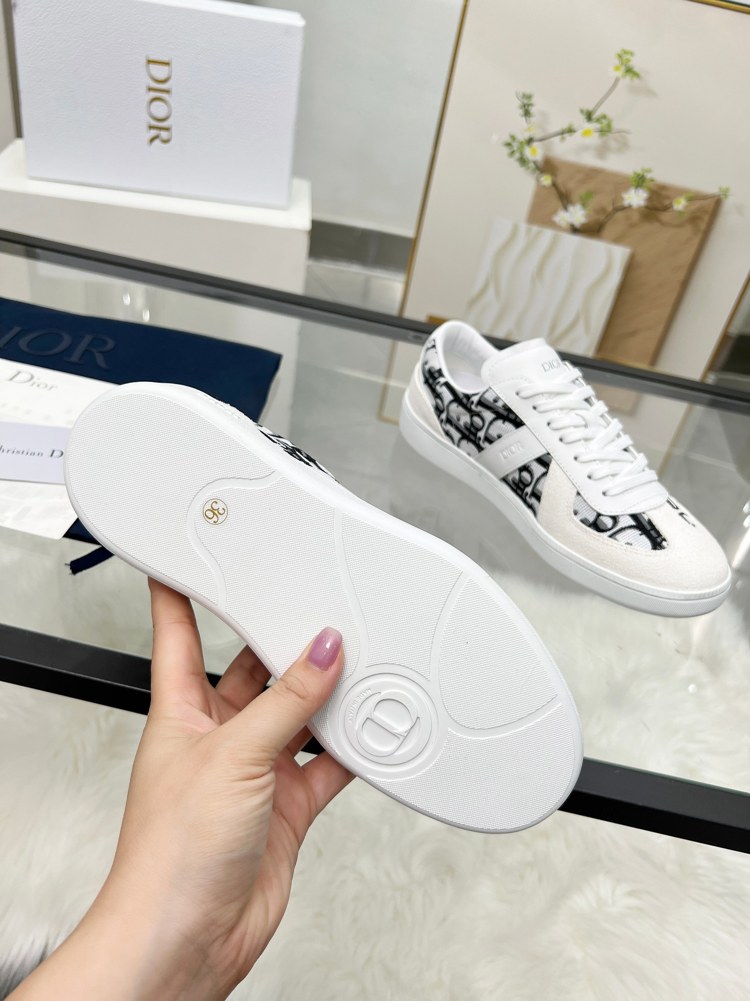 Dior B01 Berlin 01 Casual Sneakers White/Black