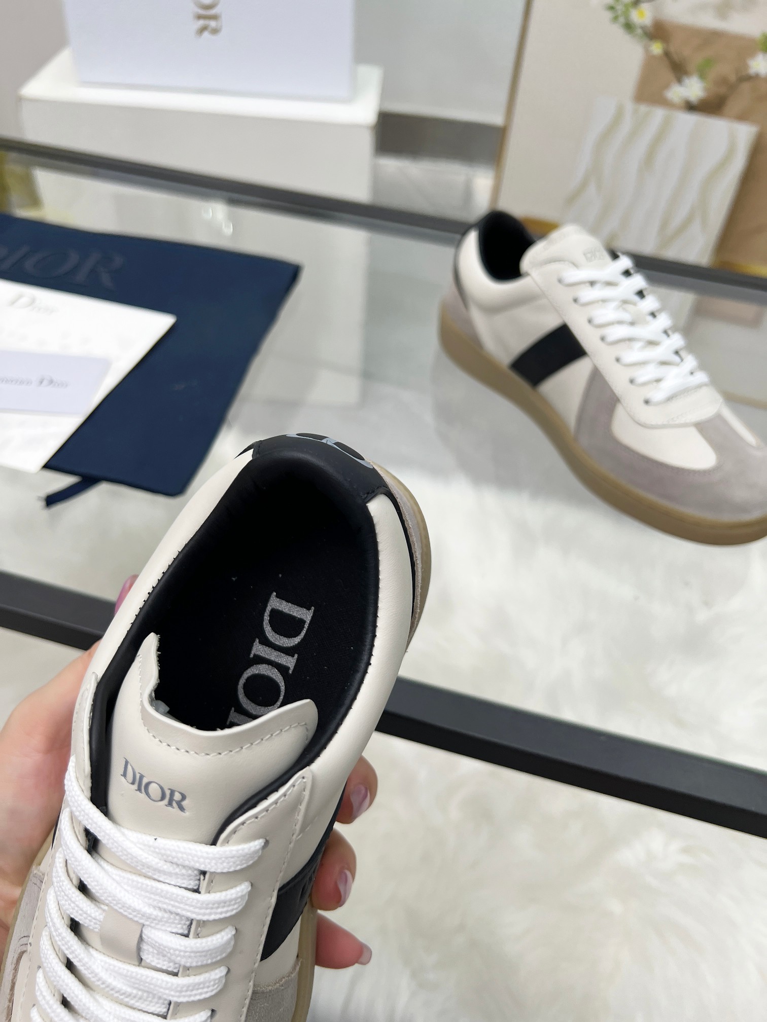 Dior B01 Low-Top Sneakers White