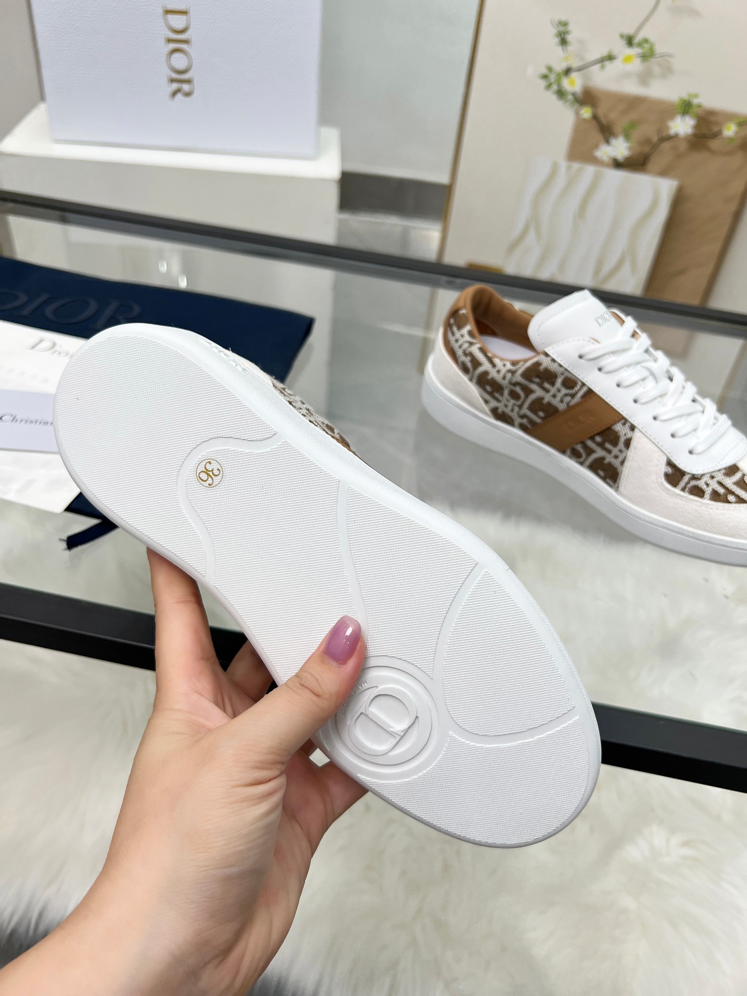 Dior B01 Berlin 01 Sneakers White/Tan