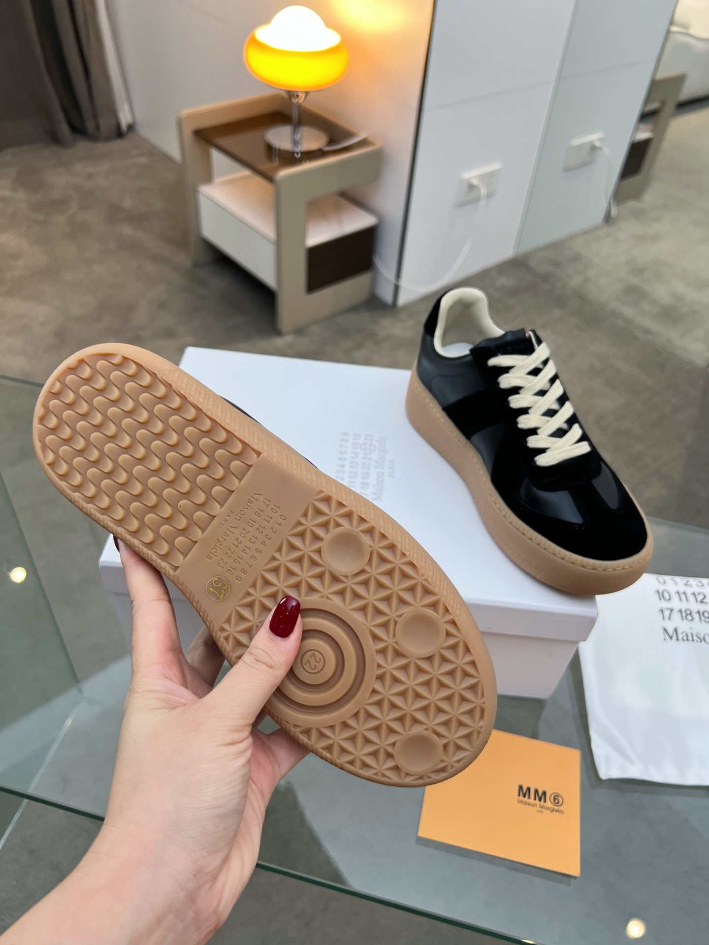 MM6 German Trainer Sneakers Black