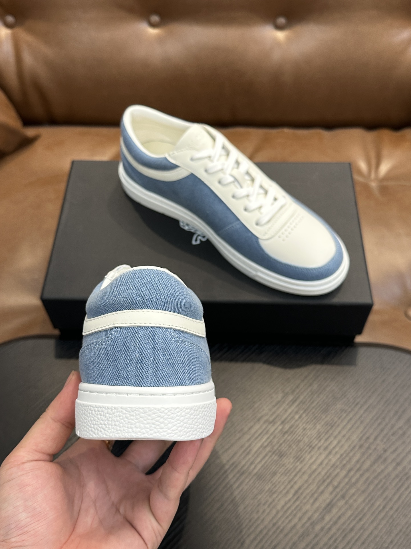 MCM Skystream Monogram Sneaker Blue