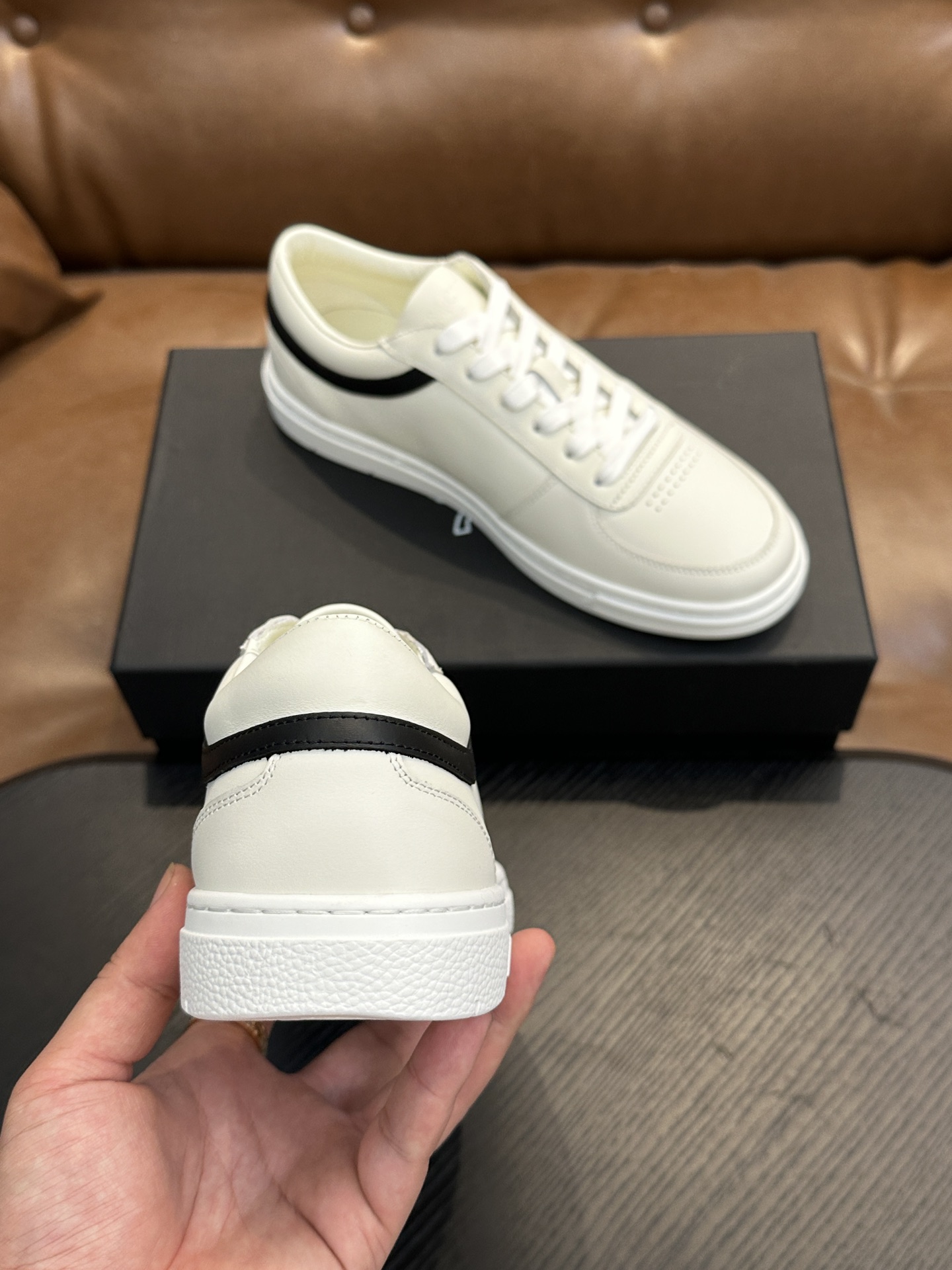 MCM Skystream Cubic Monogram Sneakers White/Black