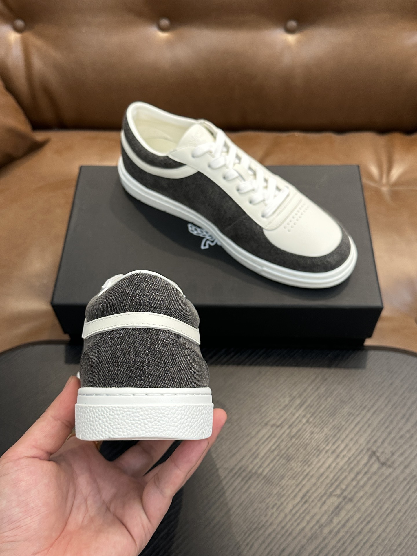 MCM Skystream Cubic Monogram Sneakers Grey