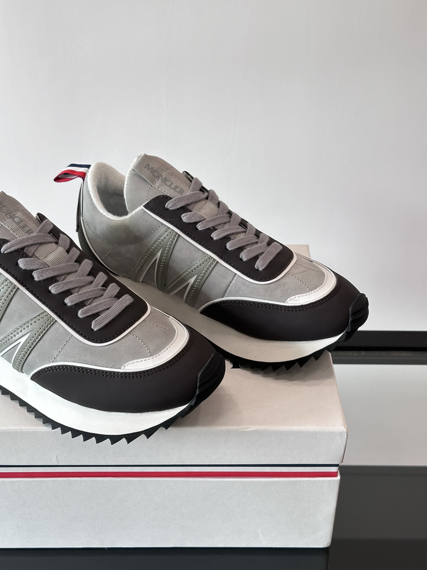 Moncler Pacey Platform Sneakers Grey